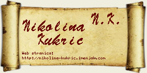 Nikolina Kukrić vizit kartica